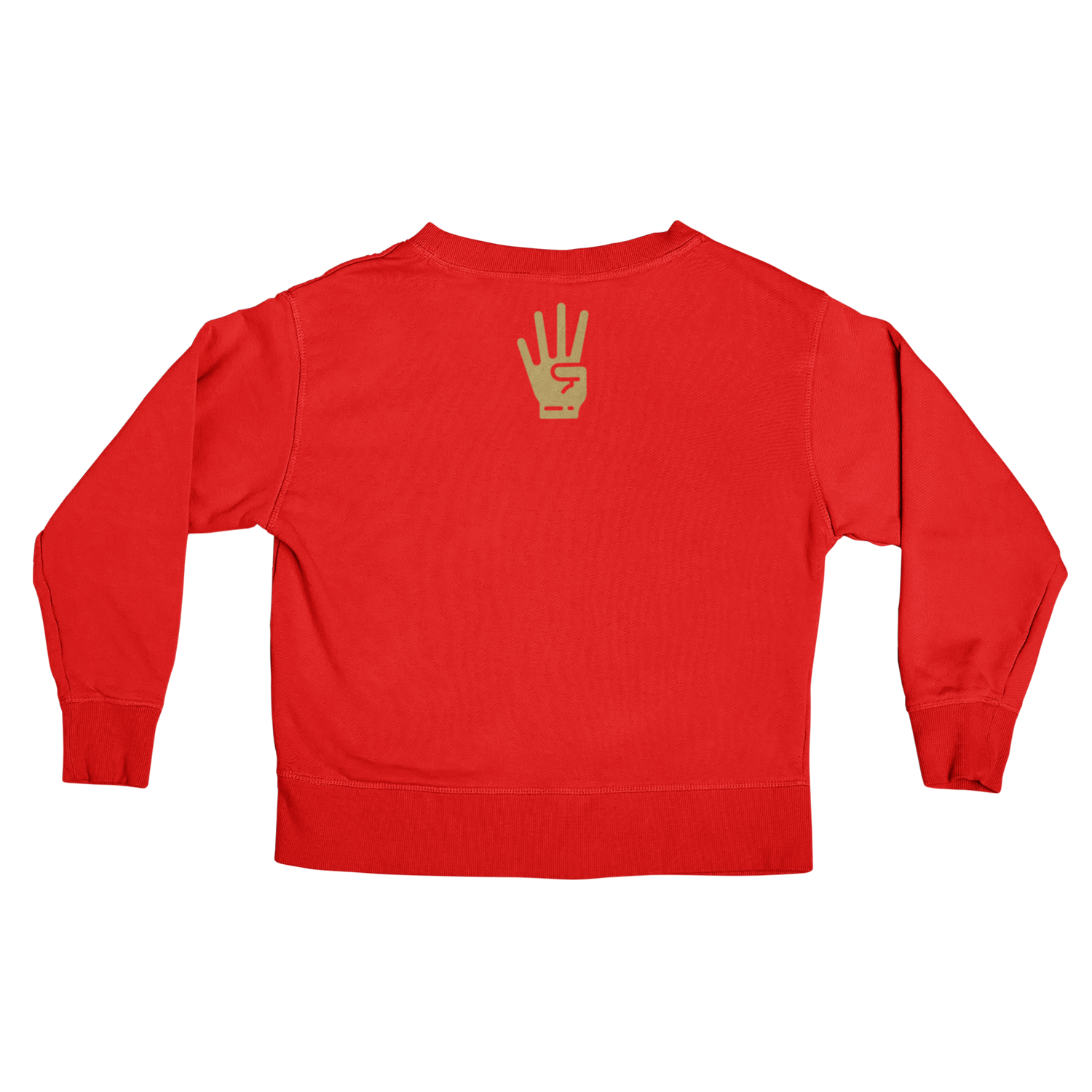 Red-Gold-4-Bars-Sweater-Back